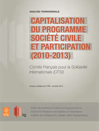 Capitalisation du programme Société Civile et Participation (2010-2013)